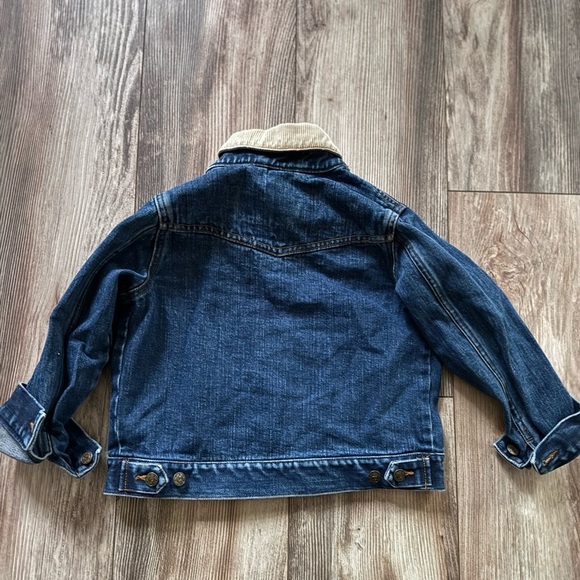 Talbots Blue denim Jean Jacket with Sherpa Collar - Picture 3 of 5